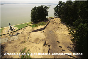archaeolgical dig at Jamestown