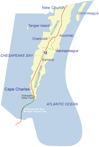 map of Eastern Shore