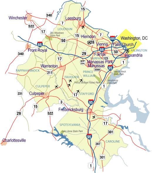 map of northern virginia