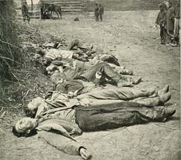 dead confederate soldiers at Spotsylvania, VA