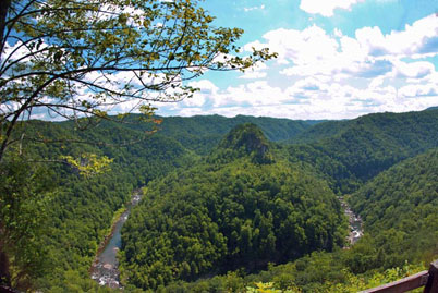 panoramic view of the Breaks at the Big Sandy River
