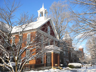 winter scene of bridgewater college